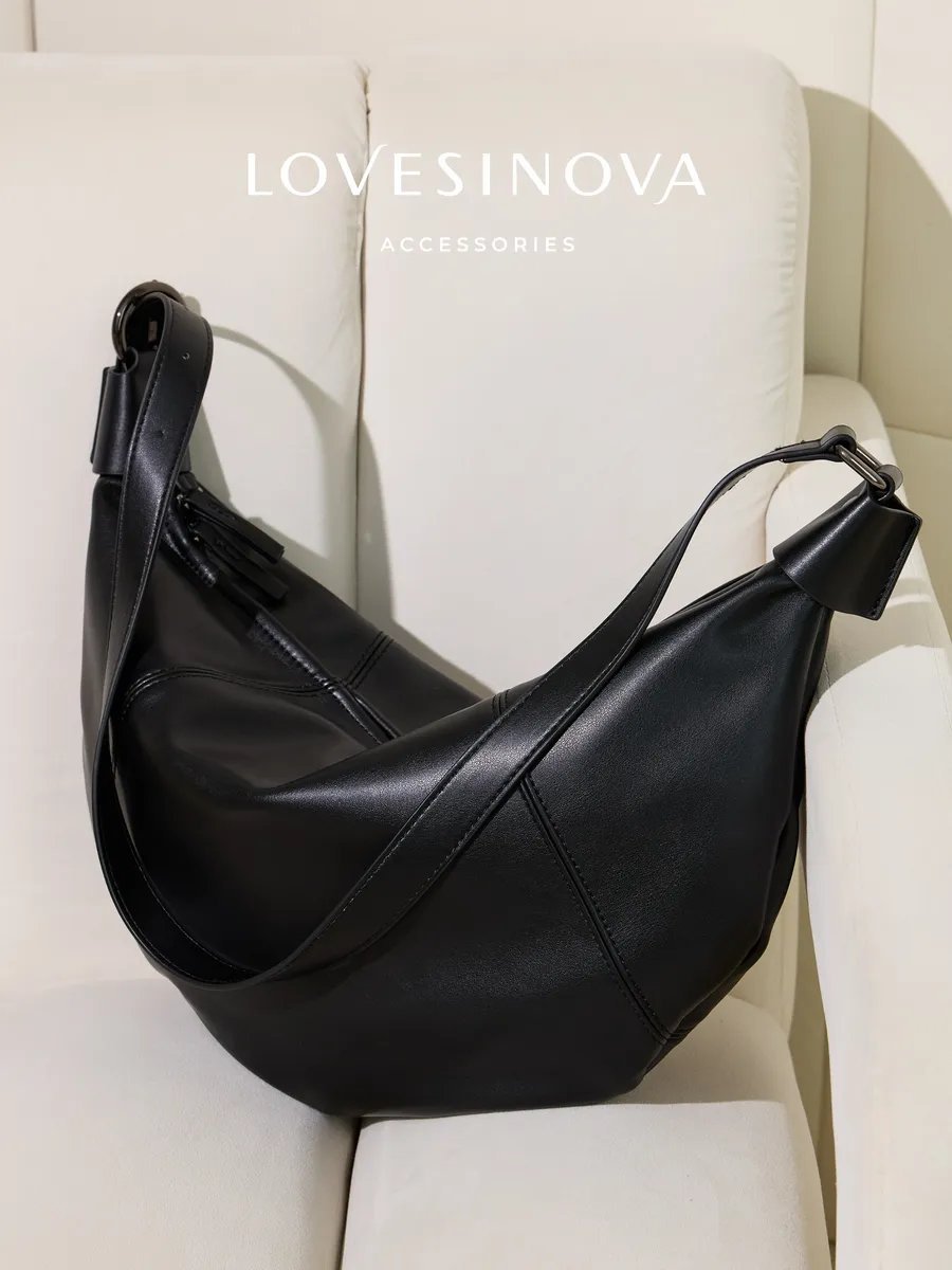 Сумка хобо LOVESINOVA экокожа черный купить,NaN