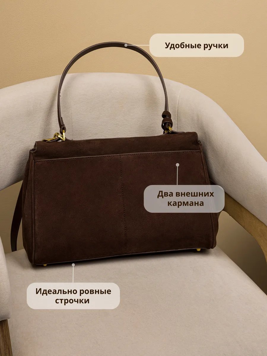 Сумка тоут MONTECLARE натуральная кожа коричневый купить,NaN