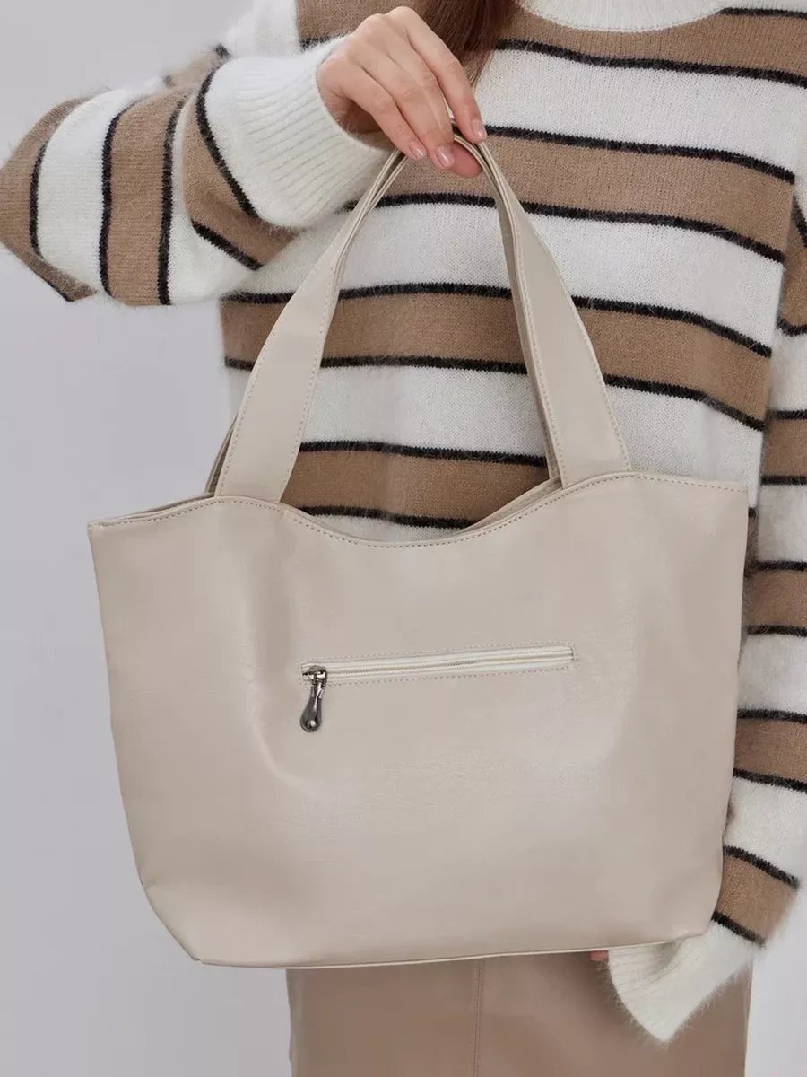 Сумка шоппер ForMe Style экокожа бежевый купить,NaN