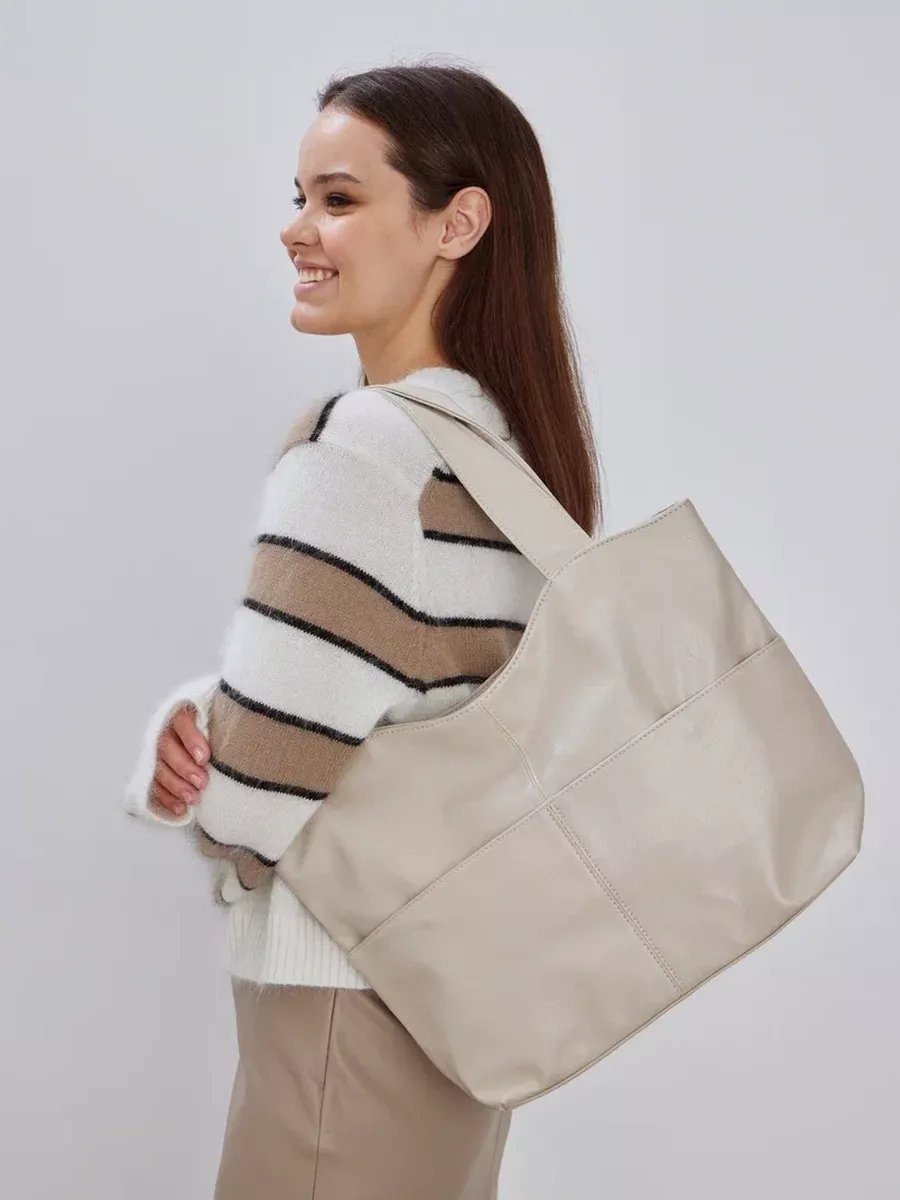 Сумка шоппер ForMe Style экокожа бежевый купить,NaN