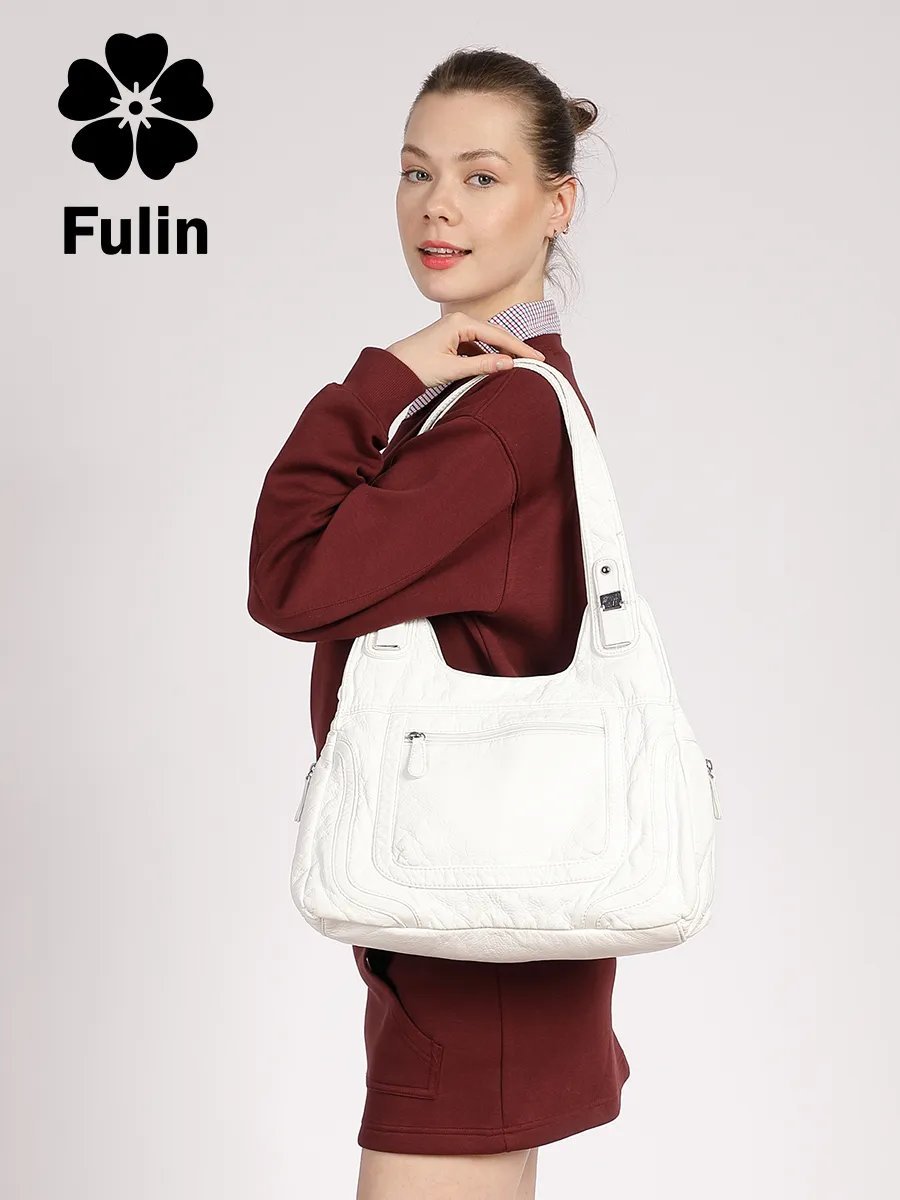 Сумка шоппер FULIN искусственная кожа белый купить,NaN