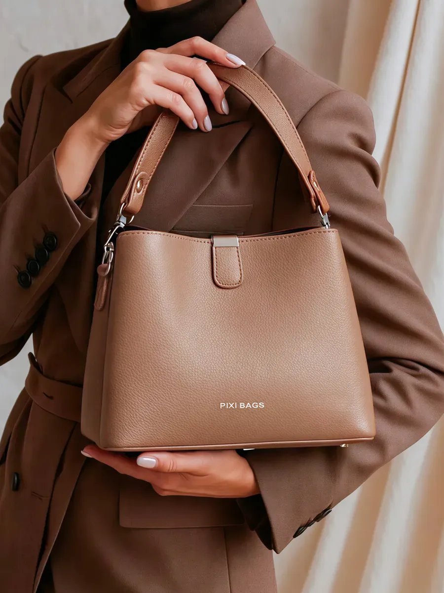 Сумка кросс-боди PIXI BAGS экокожа коричневый купить,NaN