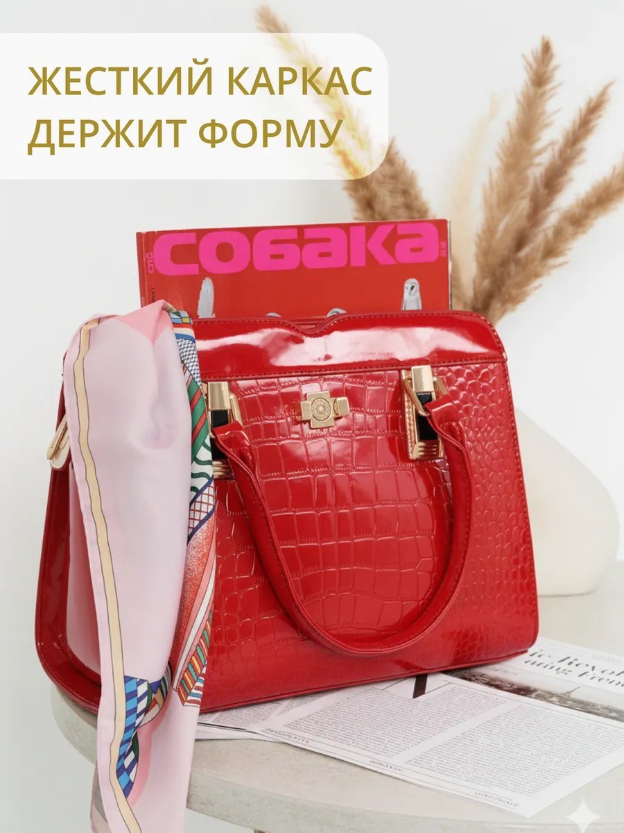 Сумка тоут PlusAlm экокожа красный купить,NaN