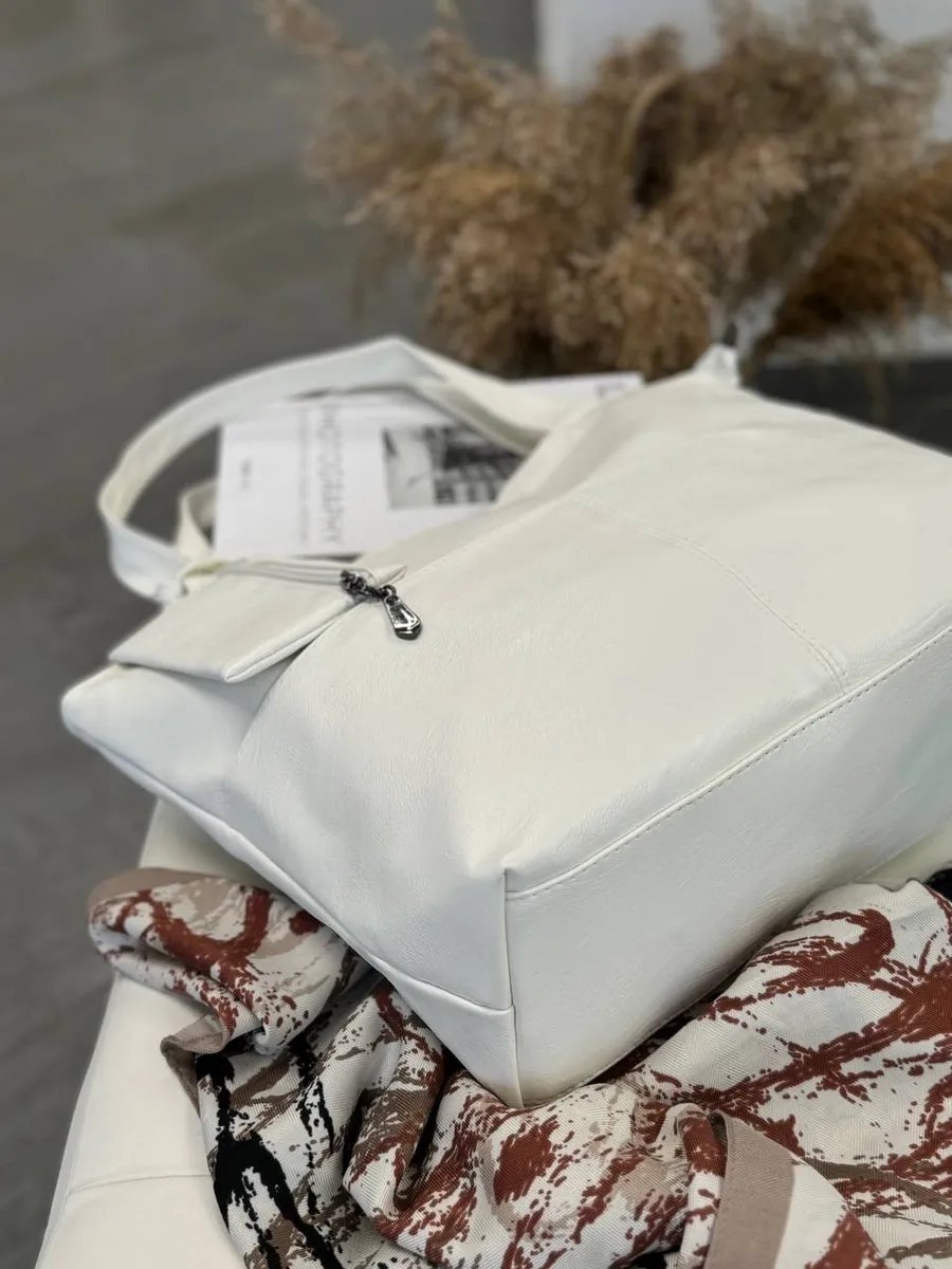 Сумка шоппер beauty bags экокожа белый купить,NaN