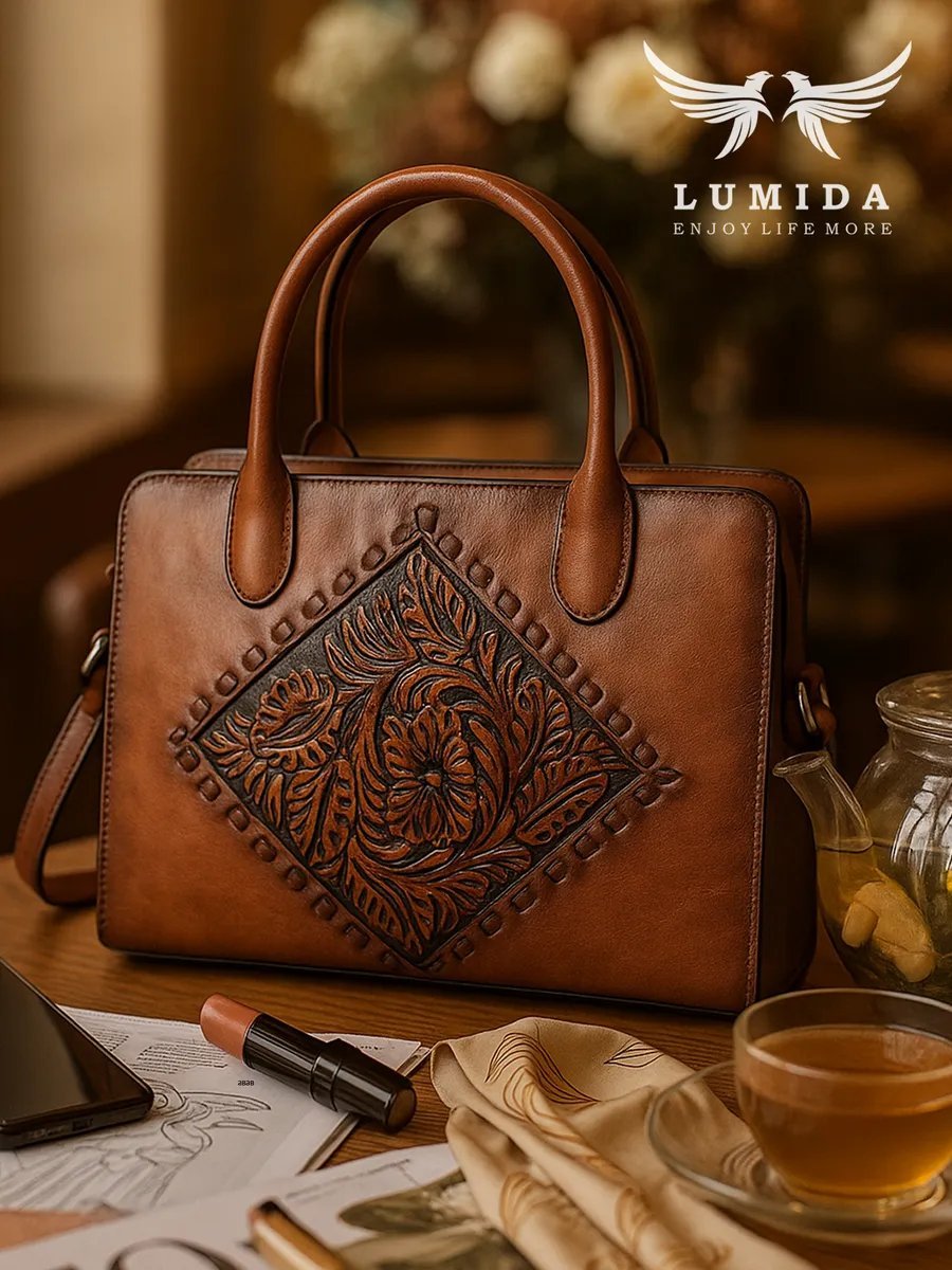 Мини-сумка Lumida натуральная кожа коричневый купить,NaN