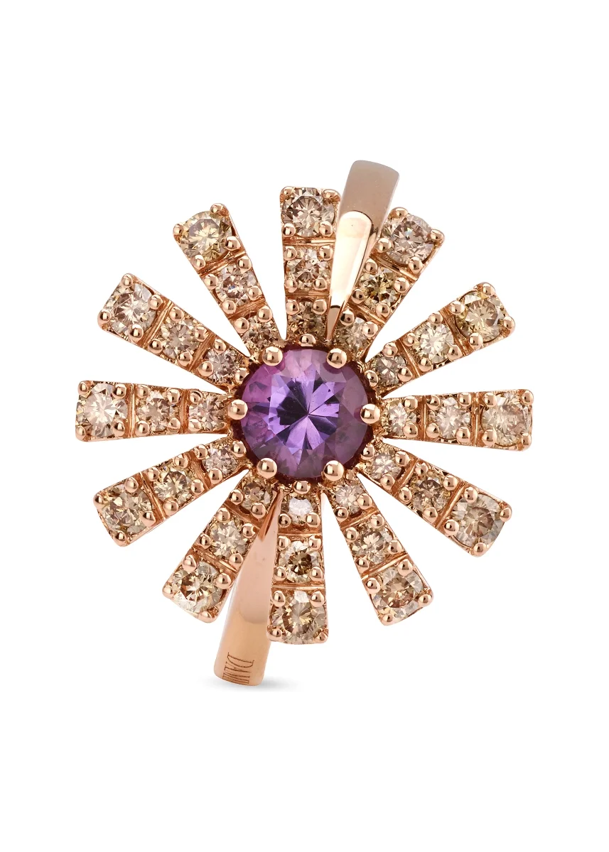 Кольцо Damiani Margherita 20072763 розовое золото 13р 3.35гр купить,1910000
