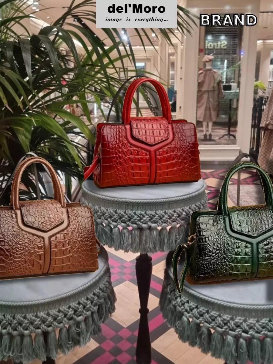 Сумка тоут del'Moro металл зеленый купить,NaN