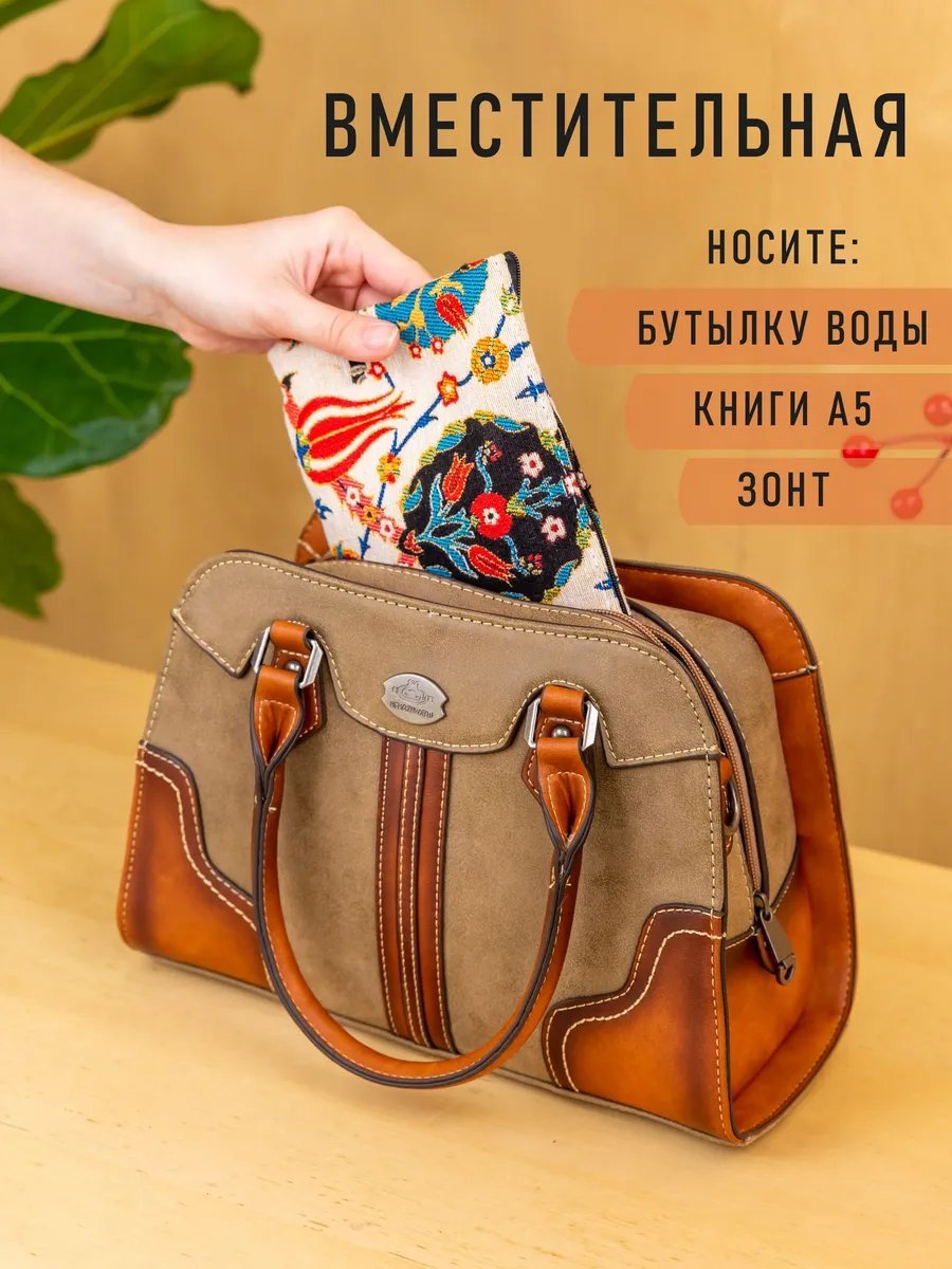 Мини-сумка экокожа коричневый купить,NaN
