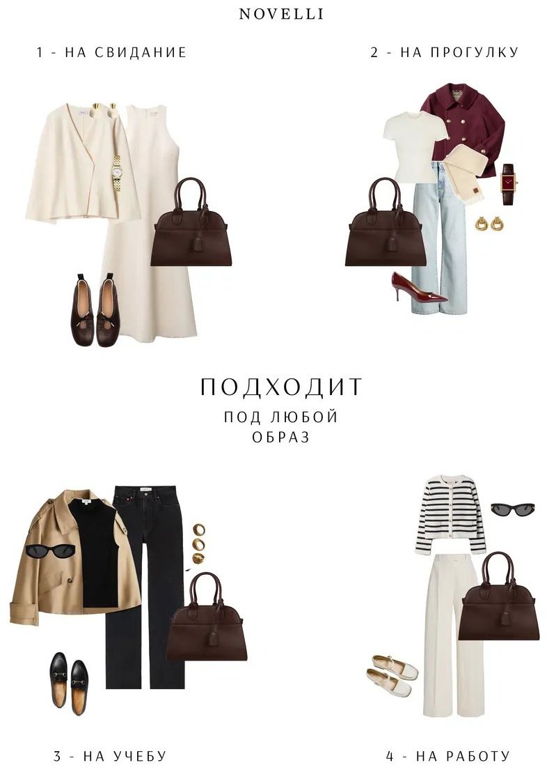 Сумка тоут Novelli экокожа коричневый купить,NaN