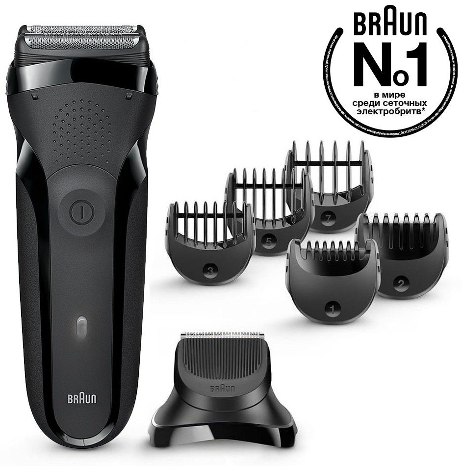 Электробритва Braun Series 3 300BT сеточная от аккумулятора купить,NaN
