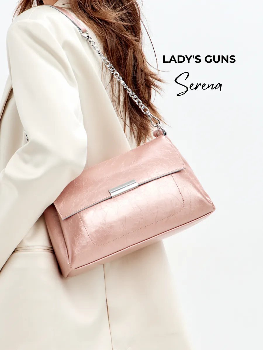 Сумка кросс-боди Lady's Guns натуральная кожа розовый купить,NaN