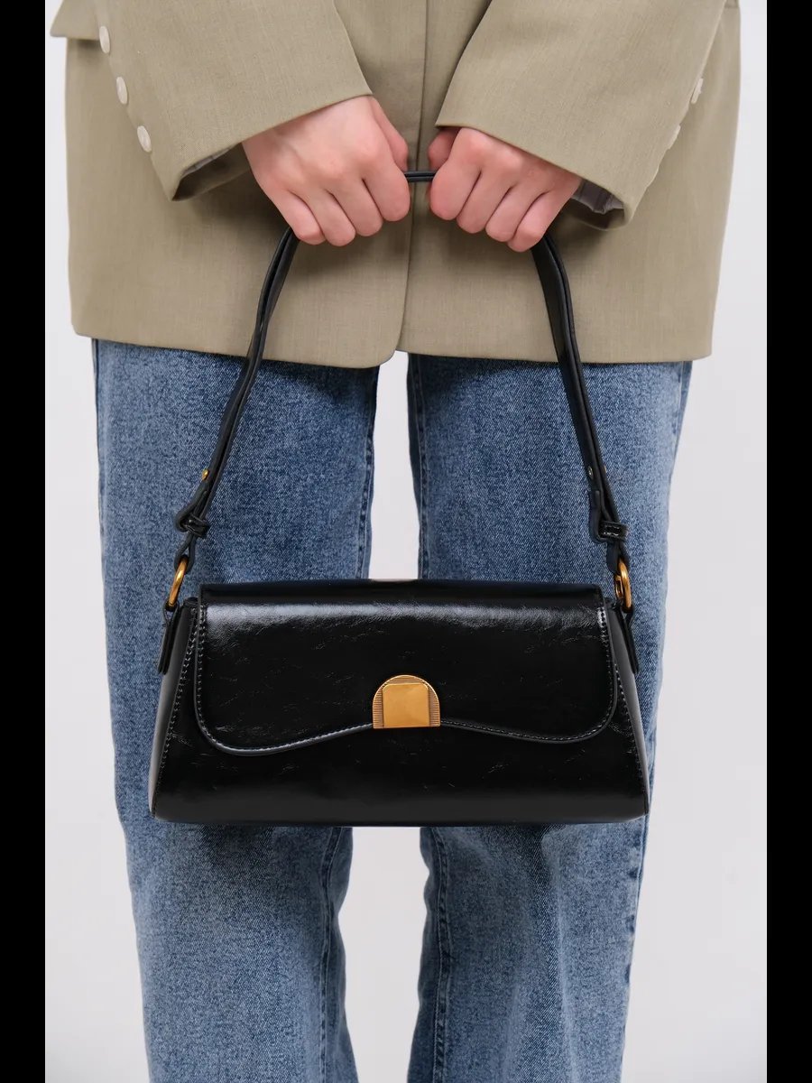 Сумка багет VELARIA BAGS экокожа черный купить,NaN