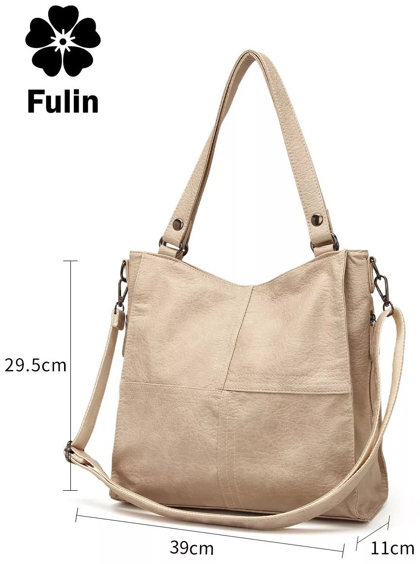 Сумка багет FULIN экокожа бежевый купить,NaN