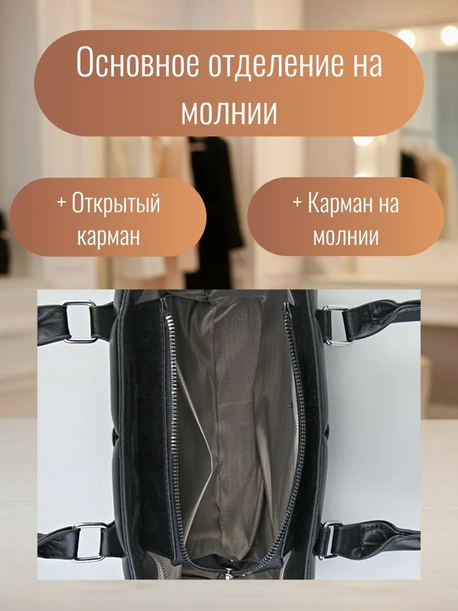 Сумка тоут экокожа черный купить,NaN