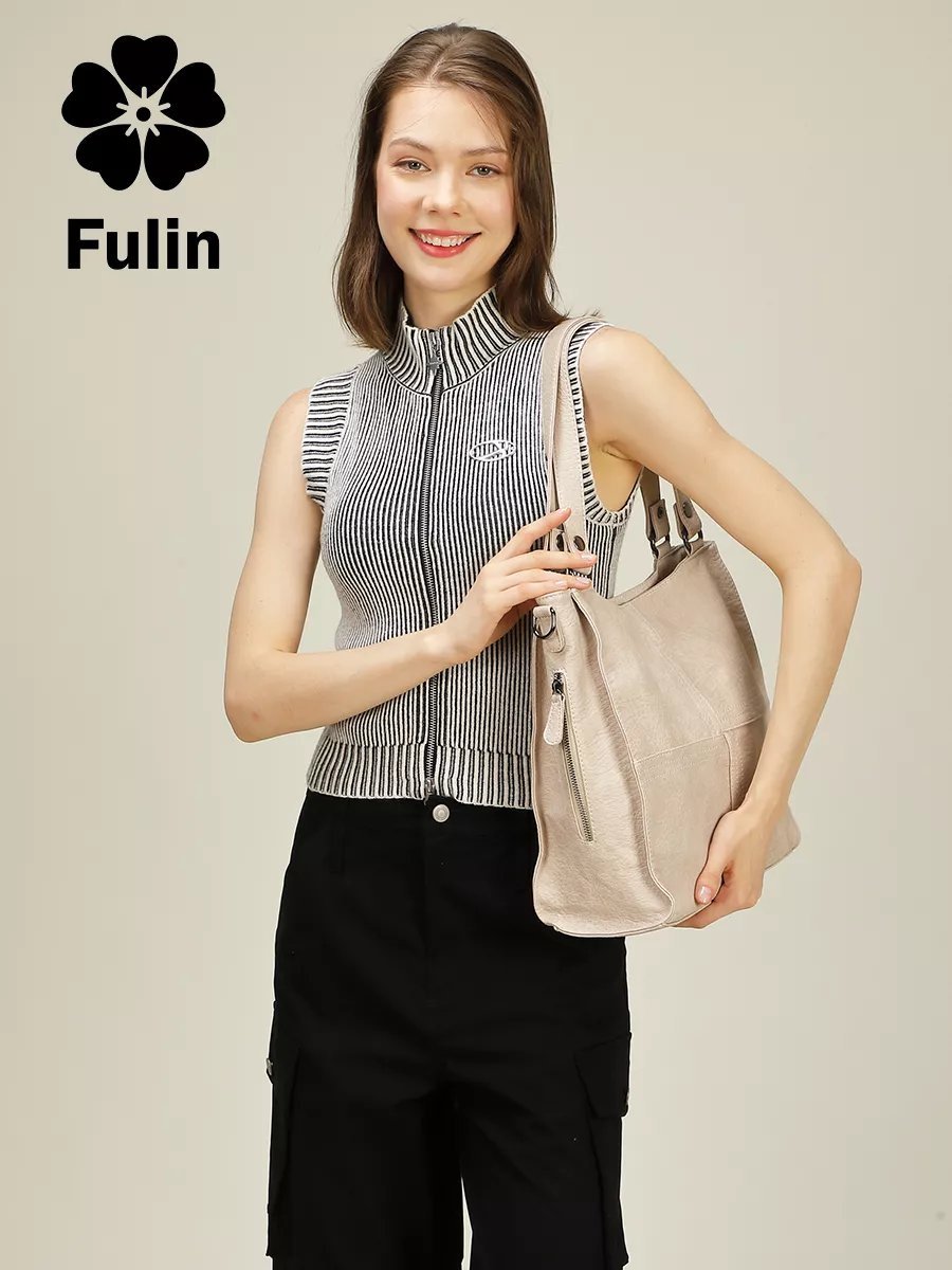 Сумка багет FULIN экокожа бежевый купить,NaN