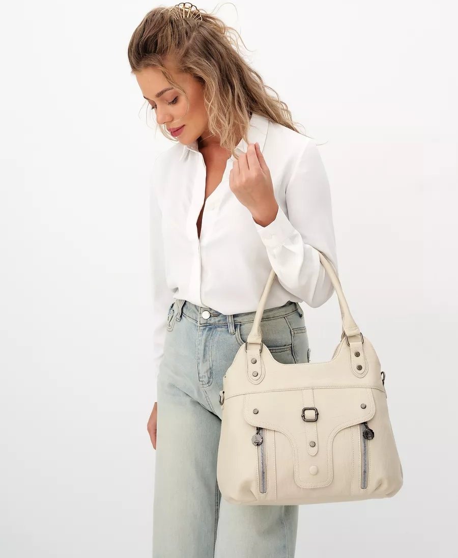 Сумка шоппер ICONIC BAGS искусственная кожа бежевый купить,NaN