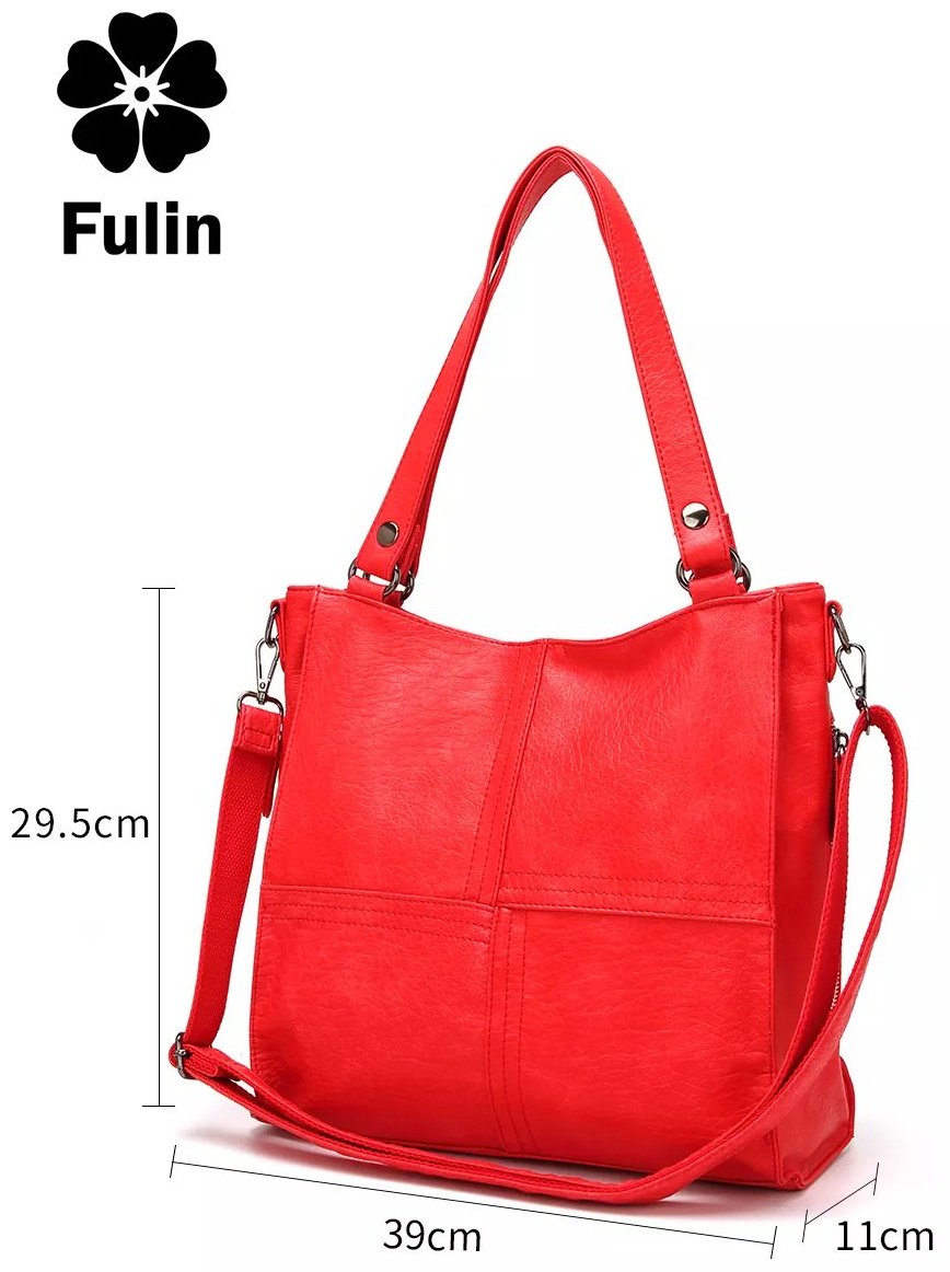 Сумка багет FULIN экокожа красный купить,NaN