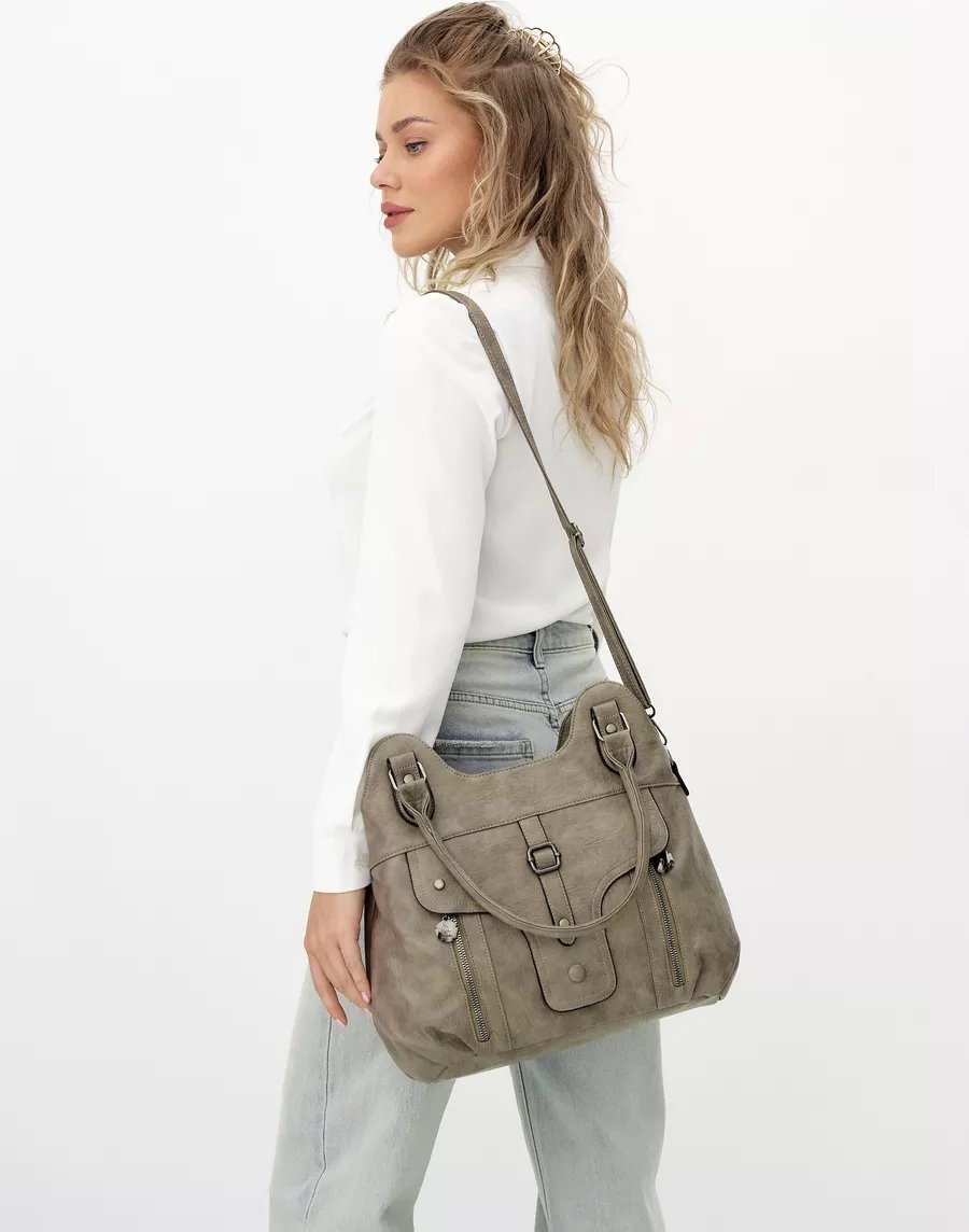 Сумка шоппер ICONIC BAGS искусственная кожа зеленый купить,NaN