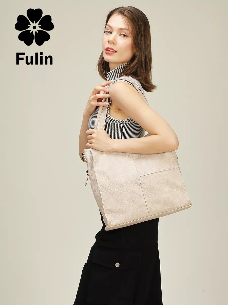 Сумка багет FULIN экокожа бежевый купить,NaN