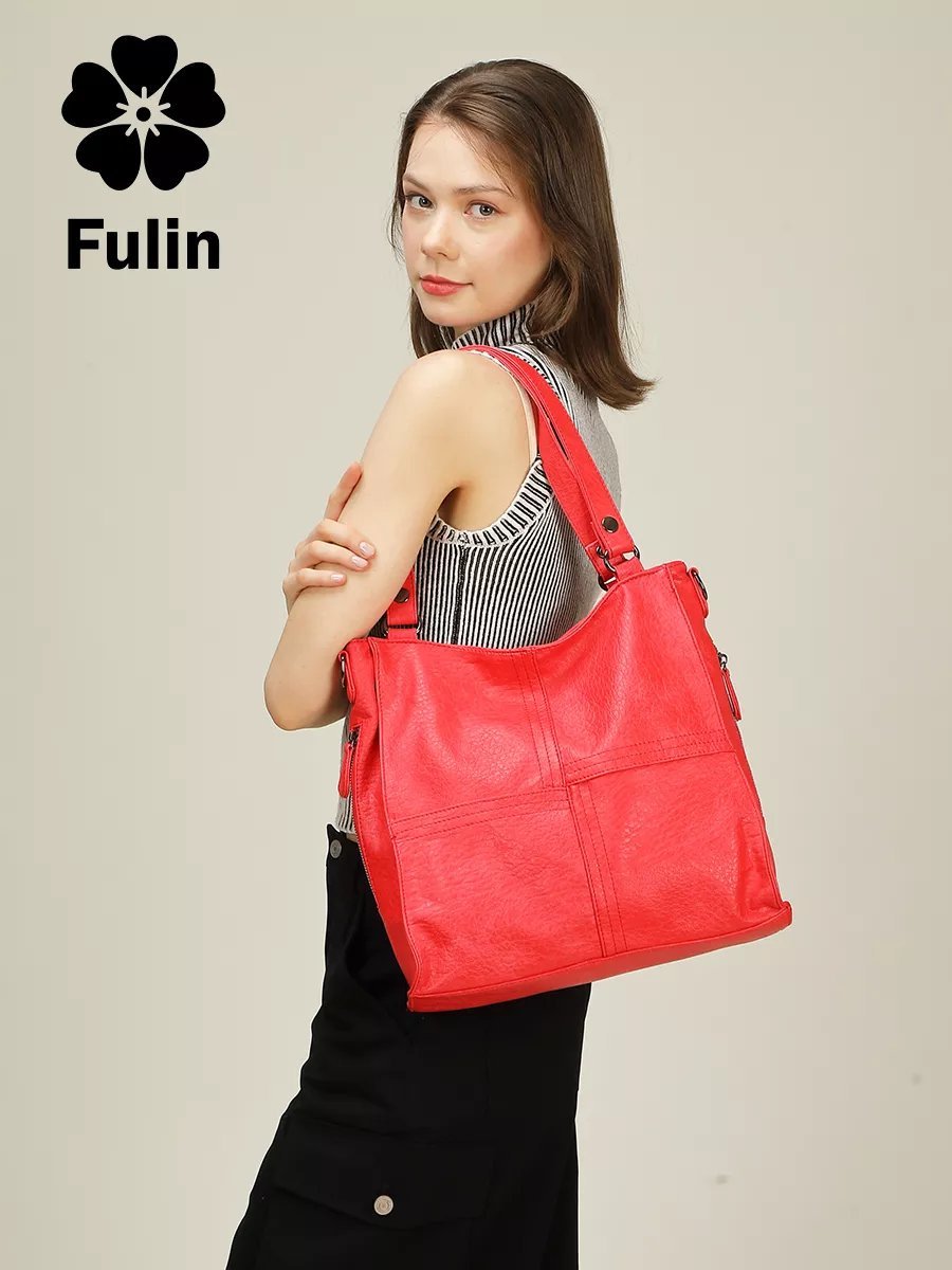Сумка багет FULIN экокожа красный купить,NaN