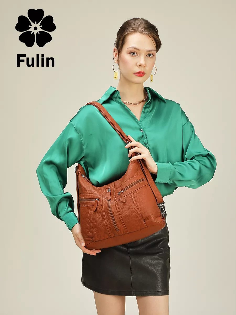 Сумка кросс-боди FULIN натуральная кожа коричневый купить,NaN