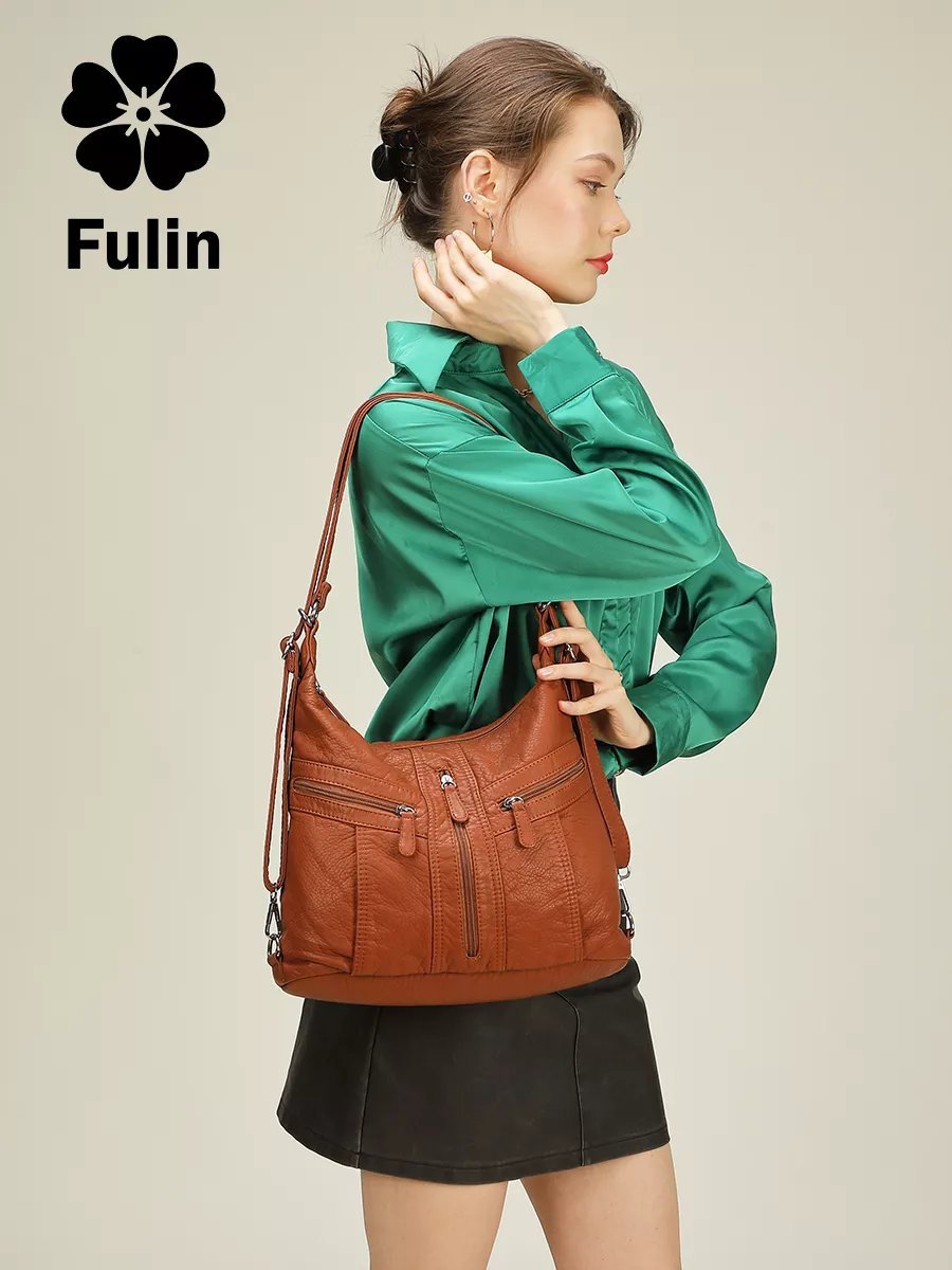 Сумка кросс-боди FULIN натуральная кожа коричневый купить,NaN