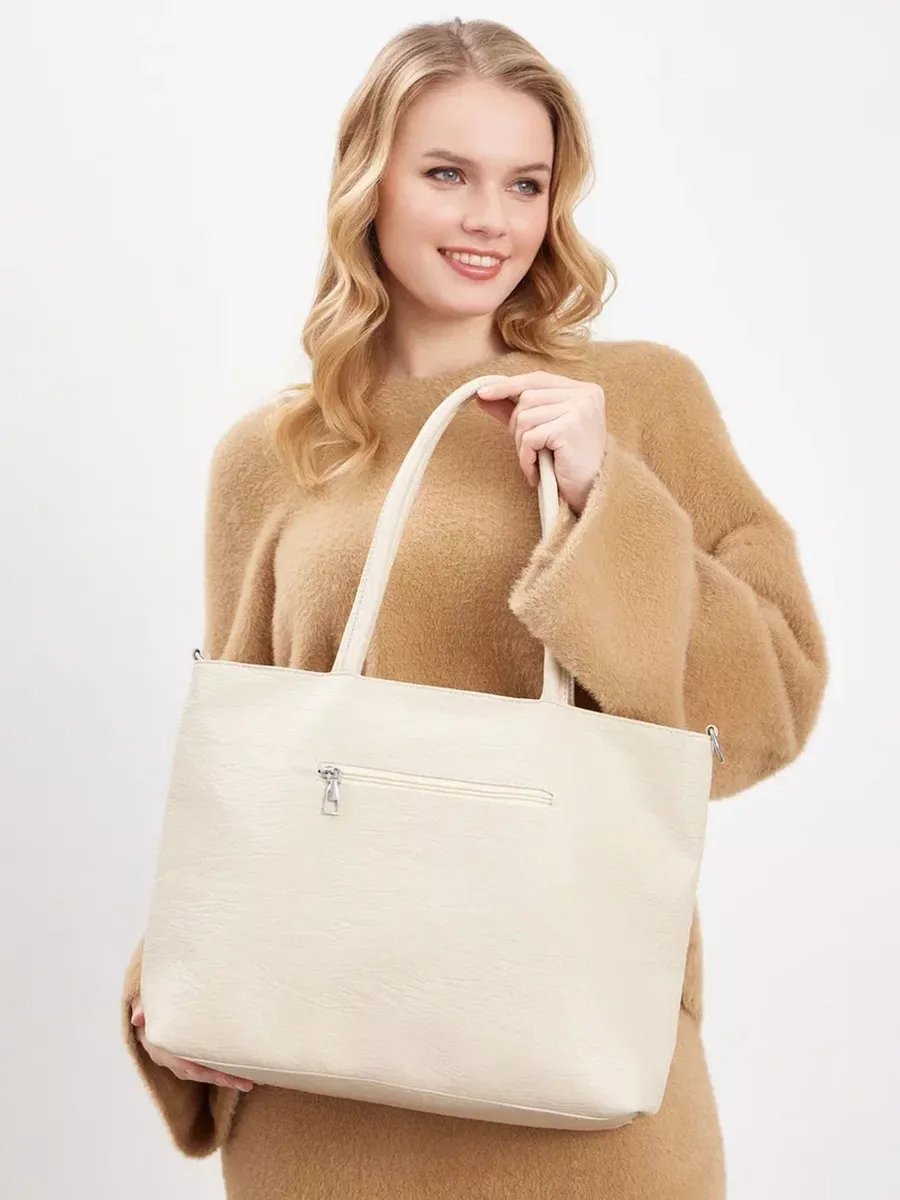 Сумка шоппер ForMe Style экокожа белый купить,NaN