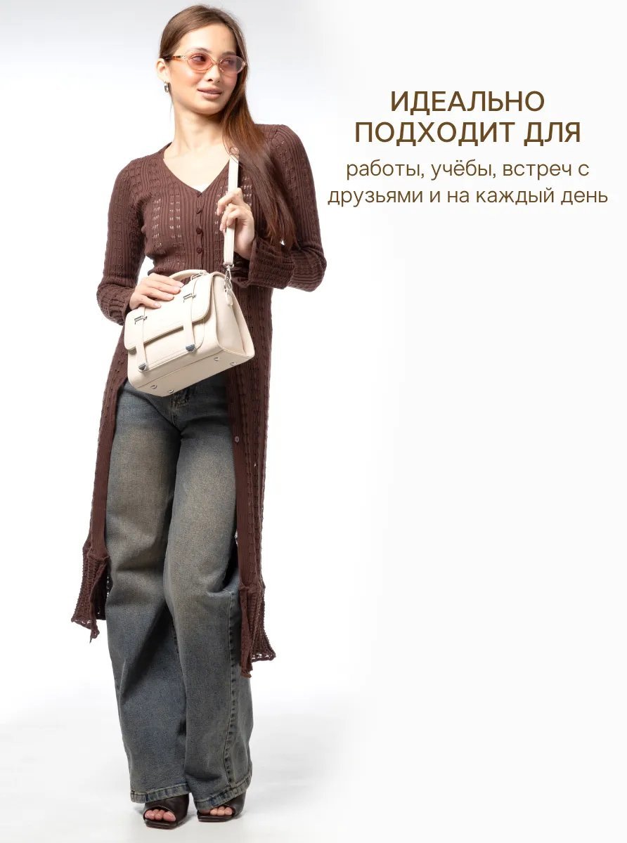Мини-сумка D’ORCE экокожа бежевый купить,NaN