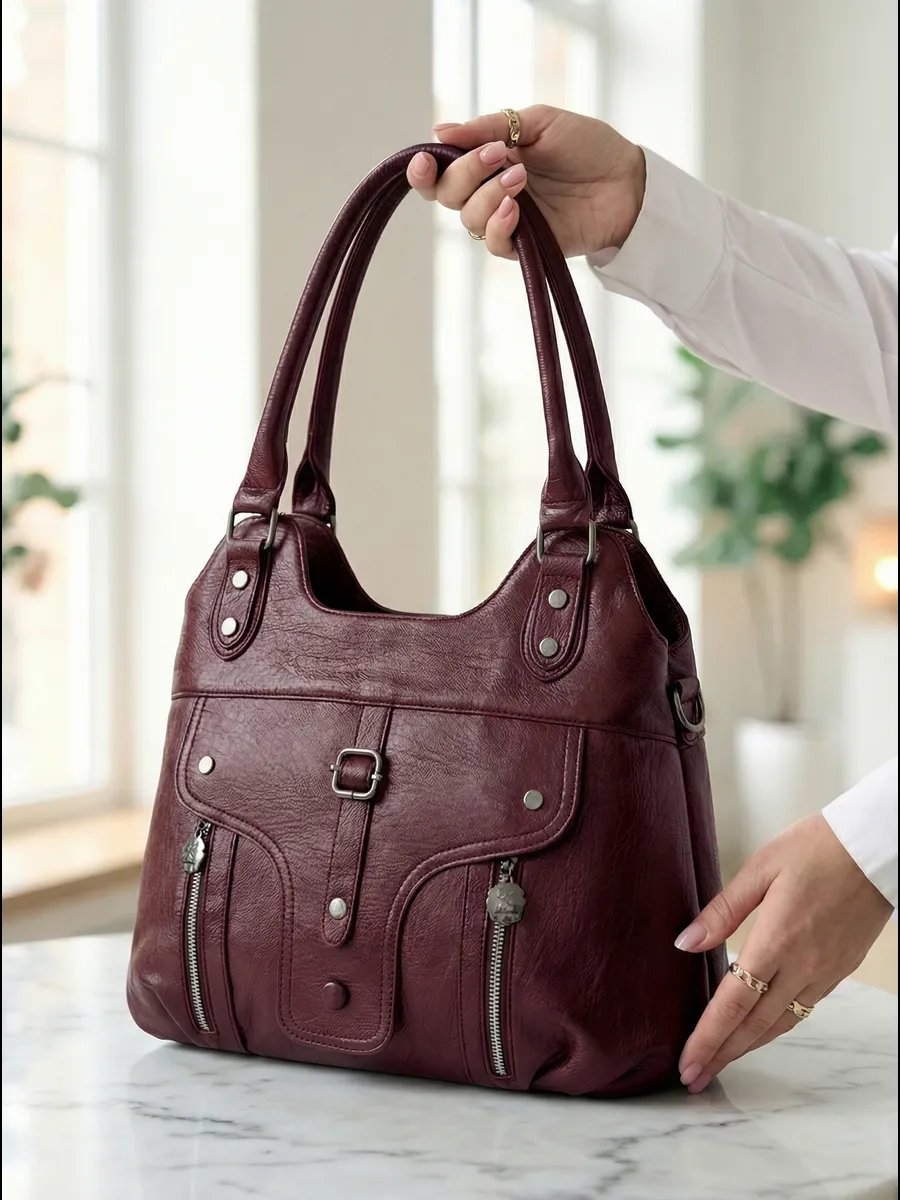 Сумка шоппер ICONIC BAGS искусственная кожа фиолетовый купить,NaN