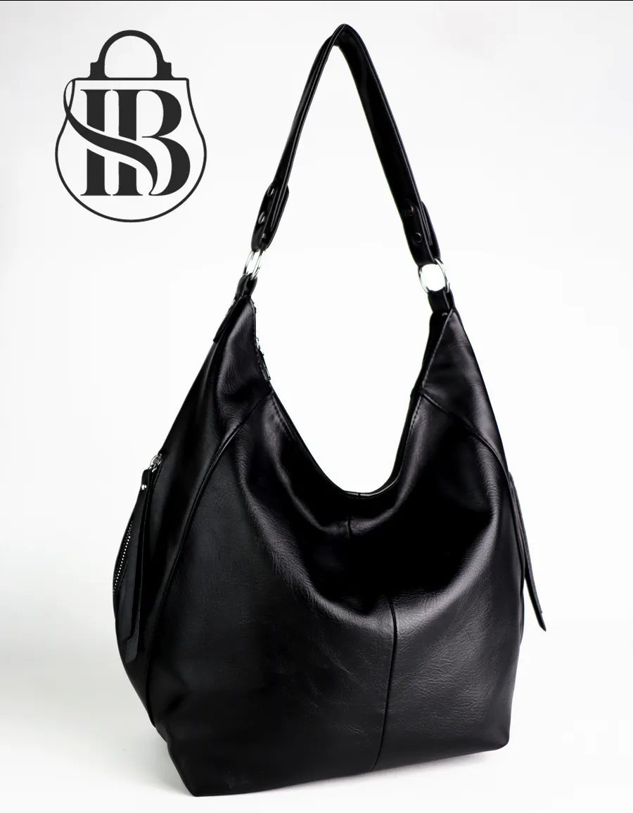 Сумка шоппер ICONIC BAGS искусственная кожа черный купить,NaN