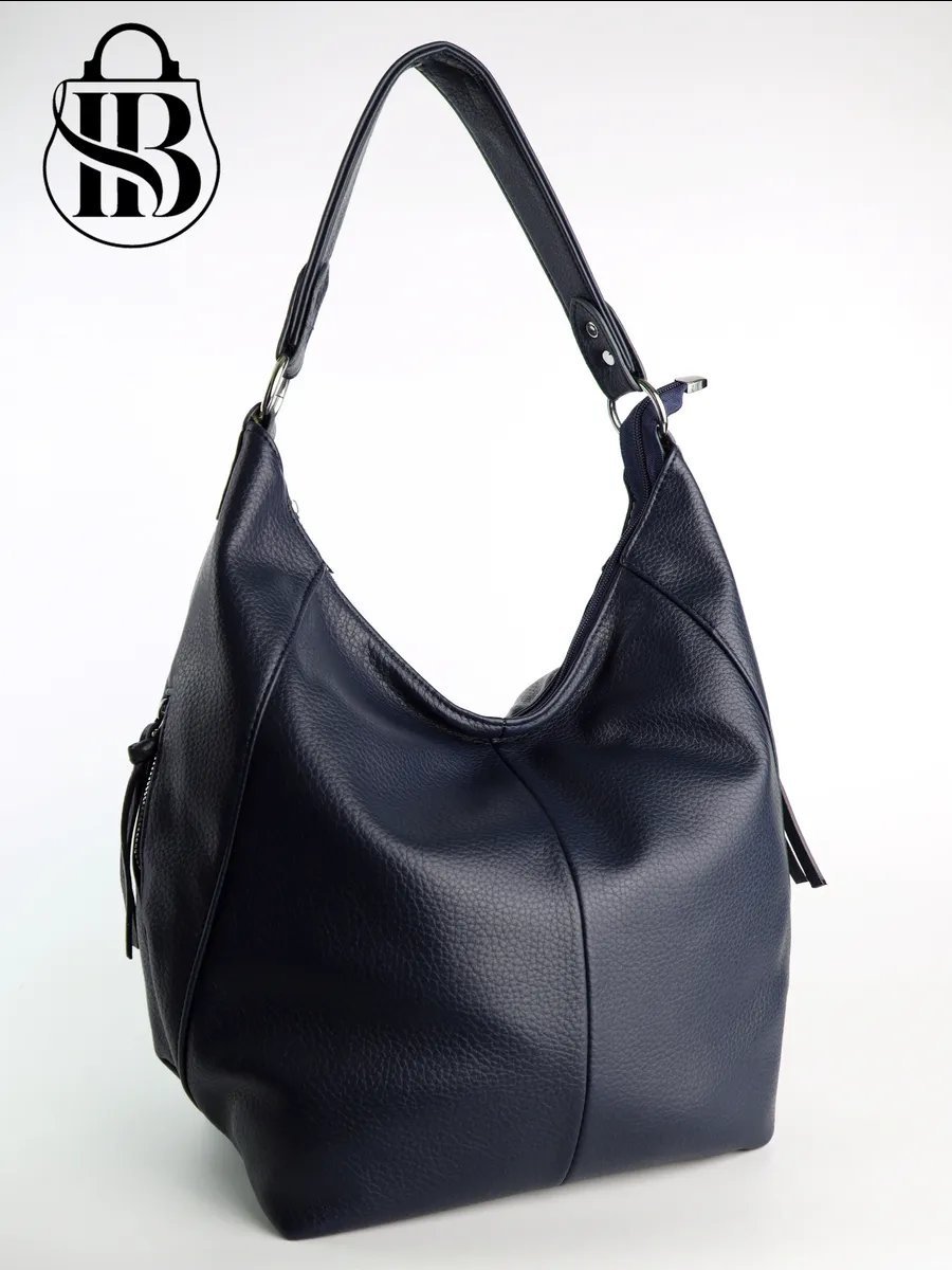 Сумка шоппер ICONIC BAGS искусственная кожа синий купить,NaN
