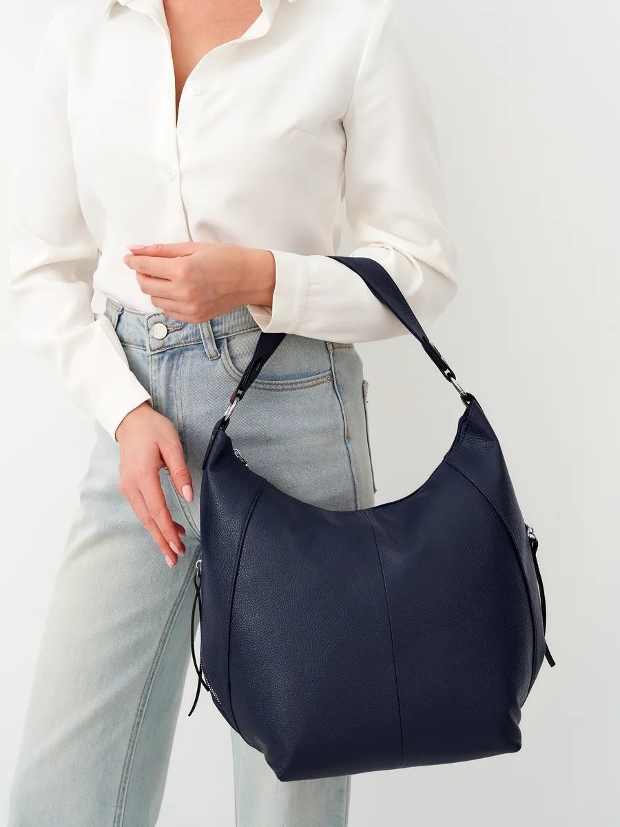 Сумка шоппер ICONIC BAGS искусственная кожа синий купить,NaN