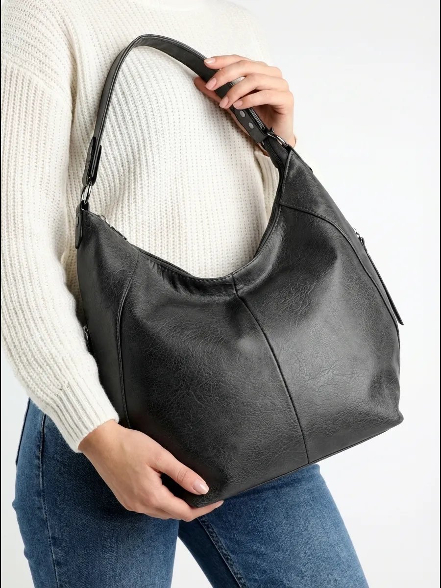 Сумка шоппер ICONIC BAGS искусственная кожа серый купить,NaN