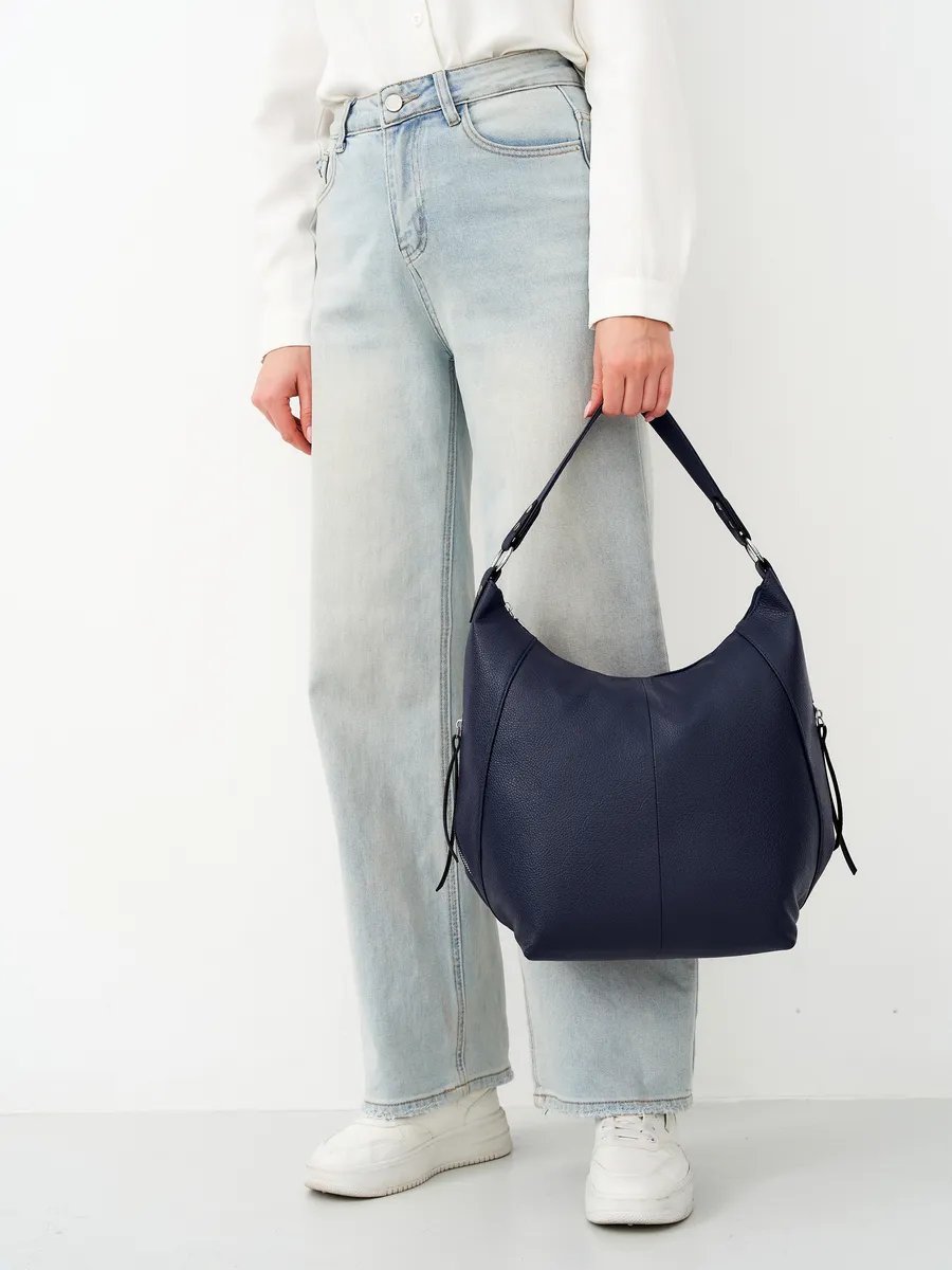 Сумка шоппер ICONIC BAGS искусственная кожа синий купить,NaN