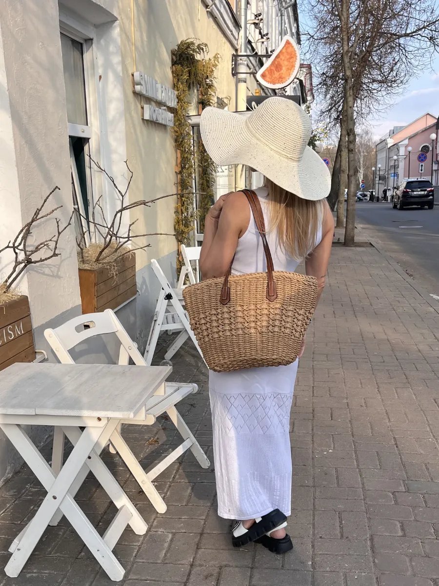 Сумка шоппер джут бежевый купить,NaN