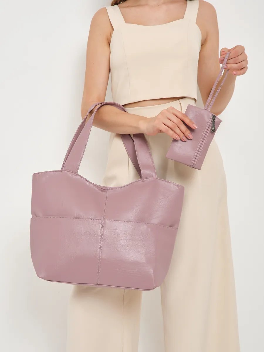 Сумка шоппер ForMe Style экокожа бежевый купить,NaN