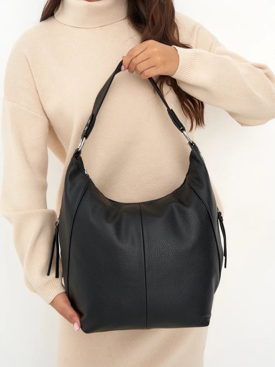 Сумка шоппер ICONIC BAGS искусственная кожа черный купить,NaN