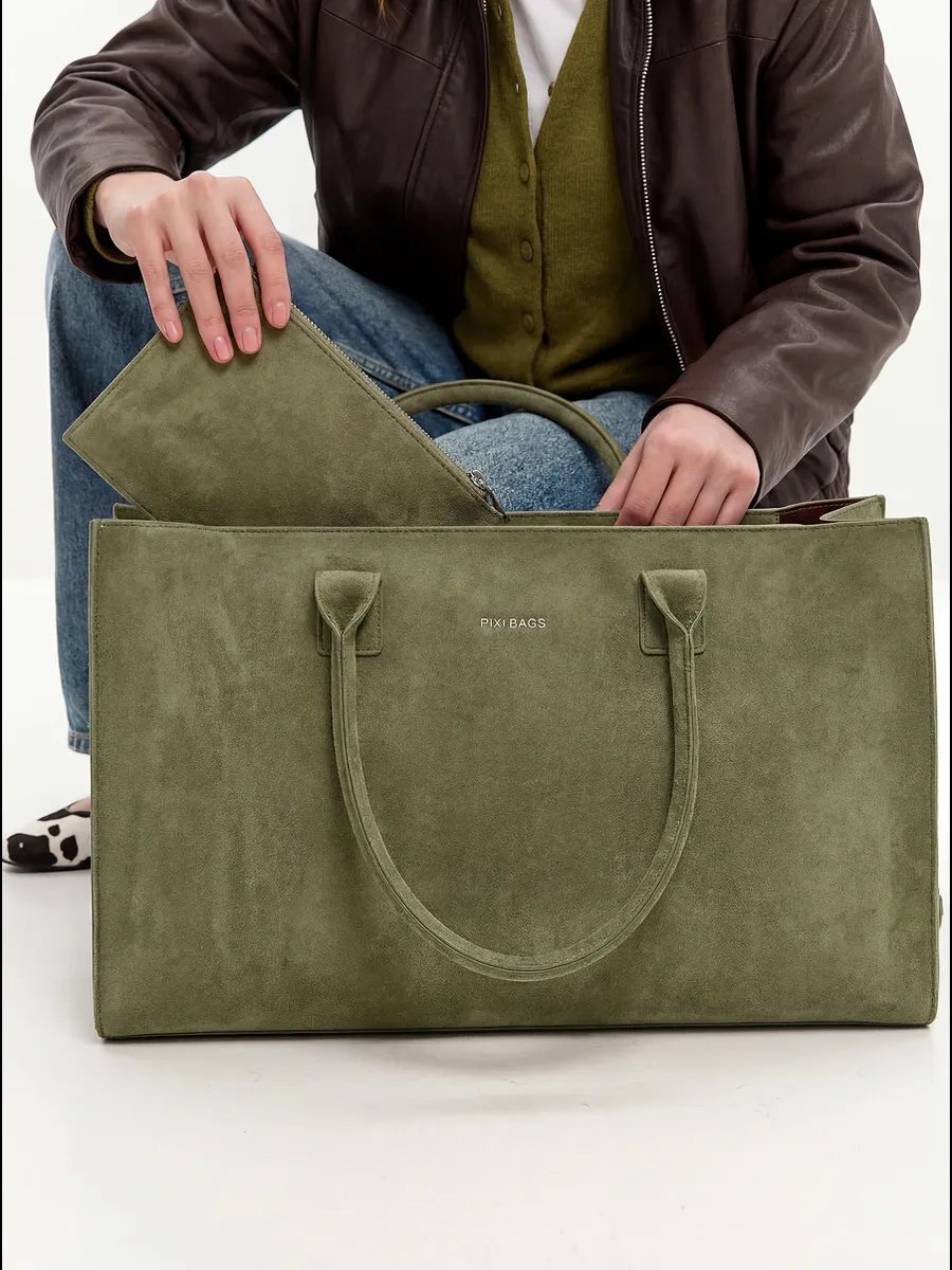 Сумка шоппер PIXI BAGS текстиль зеленый купить,NaN