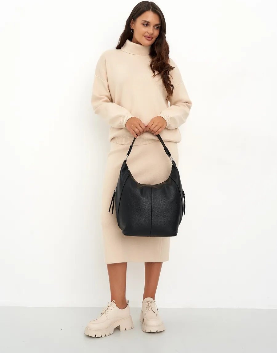 Сумка шоппер ICONIC BAGS искусственная кожа черный купить,NaN