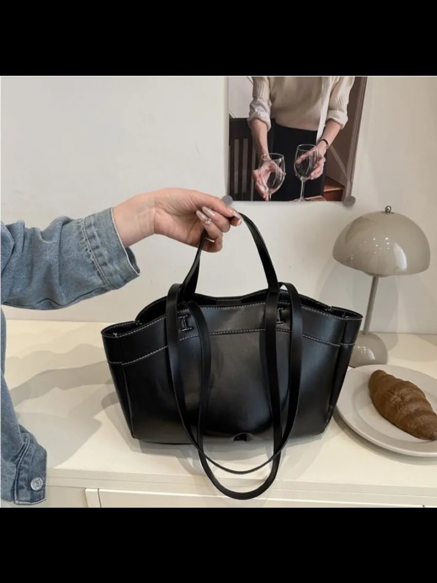 Сумка шоппер AiBotashop экокожа черный купить,NaN