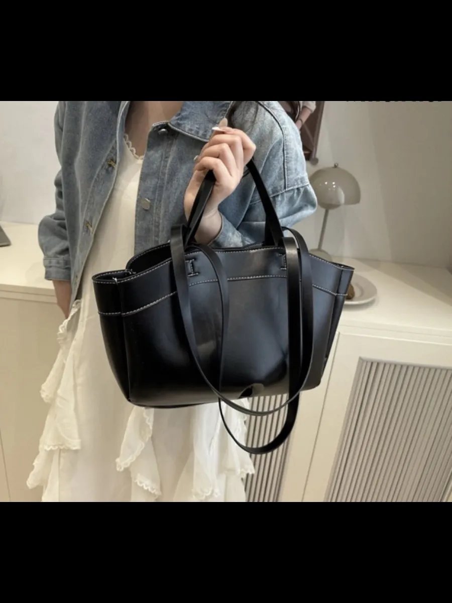 Сумка шоппер AiBotashop экокожа черный купить,NaN
