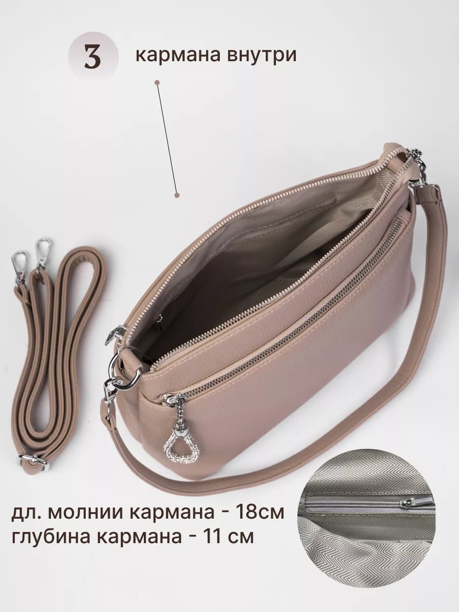 Сумка кросс-боди KLUZA экокожа бежевый купить,NaN