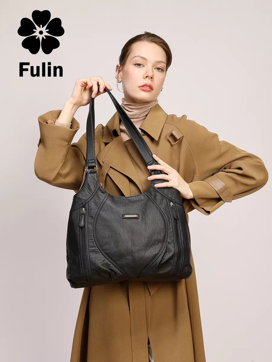 Сумка шоппер FULIN экокожа черный купить,NaN