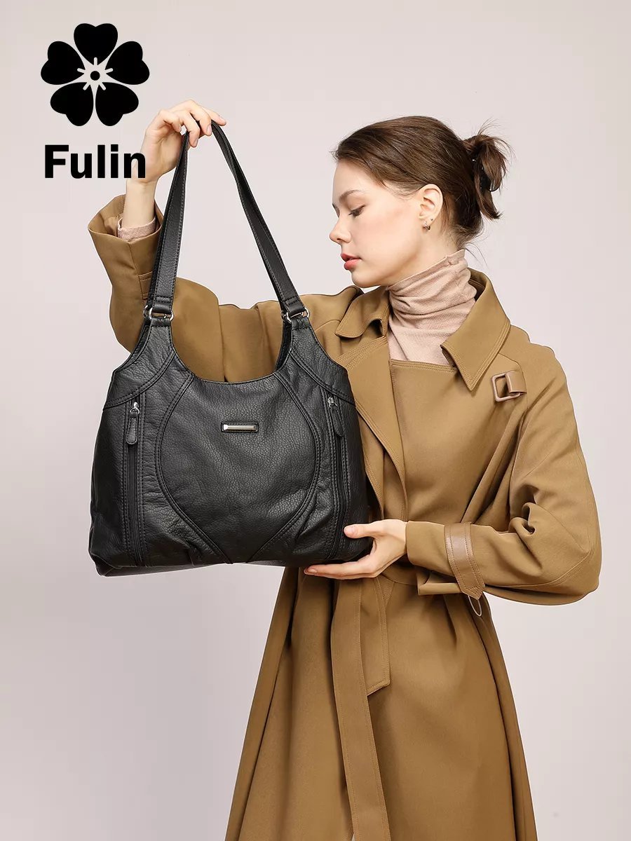 Сумка шоппер FULIN экокожа черный купить,NaN