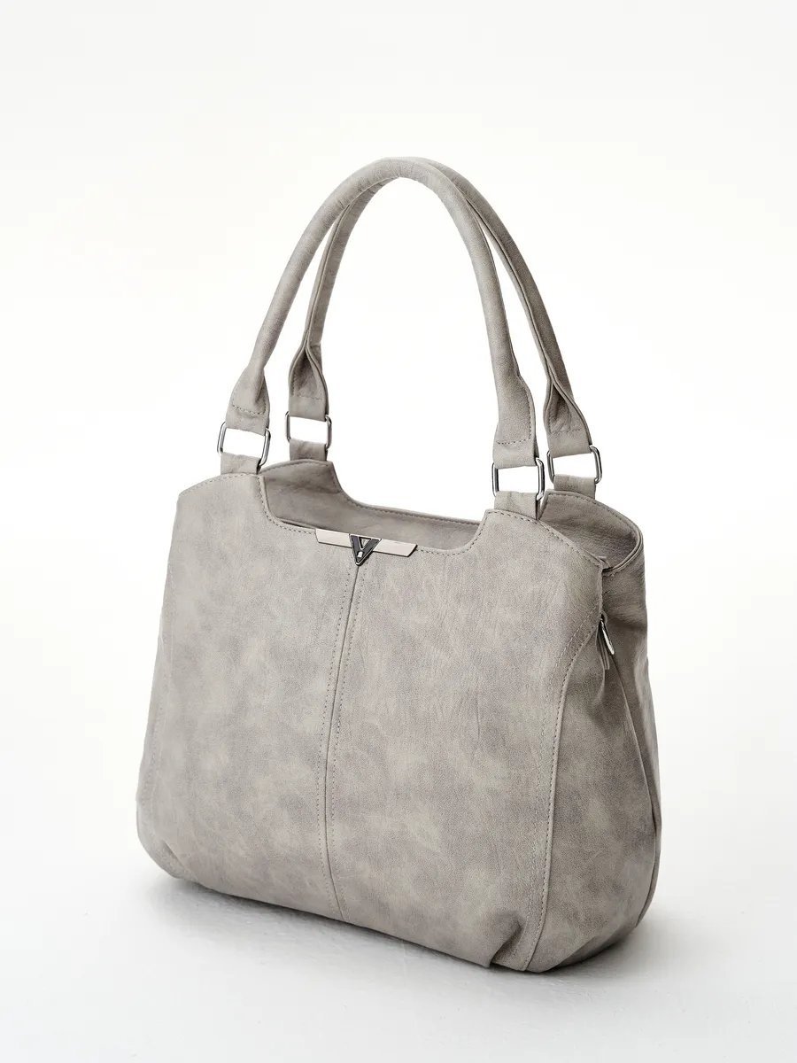 Сумка шоппер ICONIC BAGS искусственная кожа серый купить,NaN