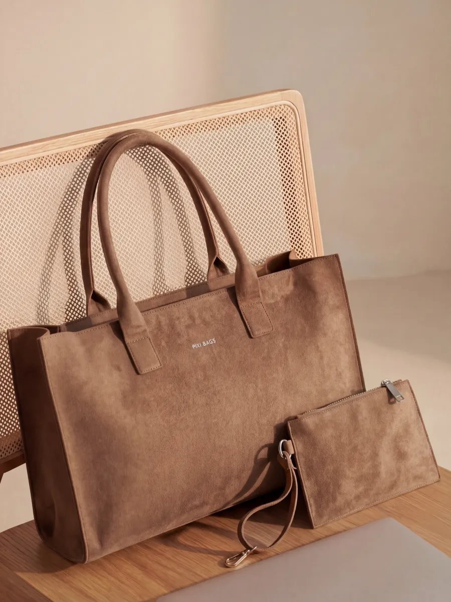 Сумка шоппер PIXI BAGS экокожа коричневый купить,NaN