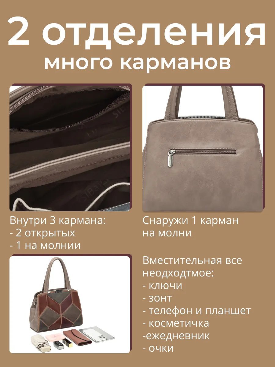 Сумка тоут Personarum экокожа желтый купить,NaN