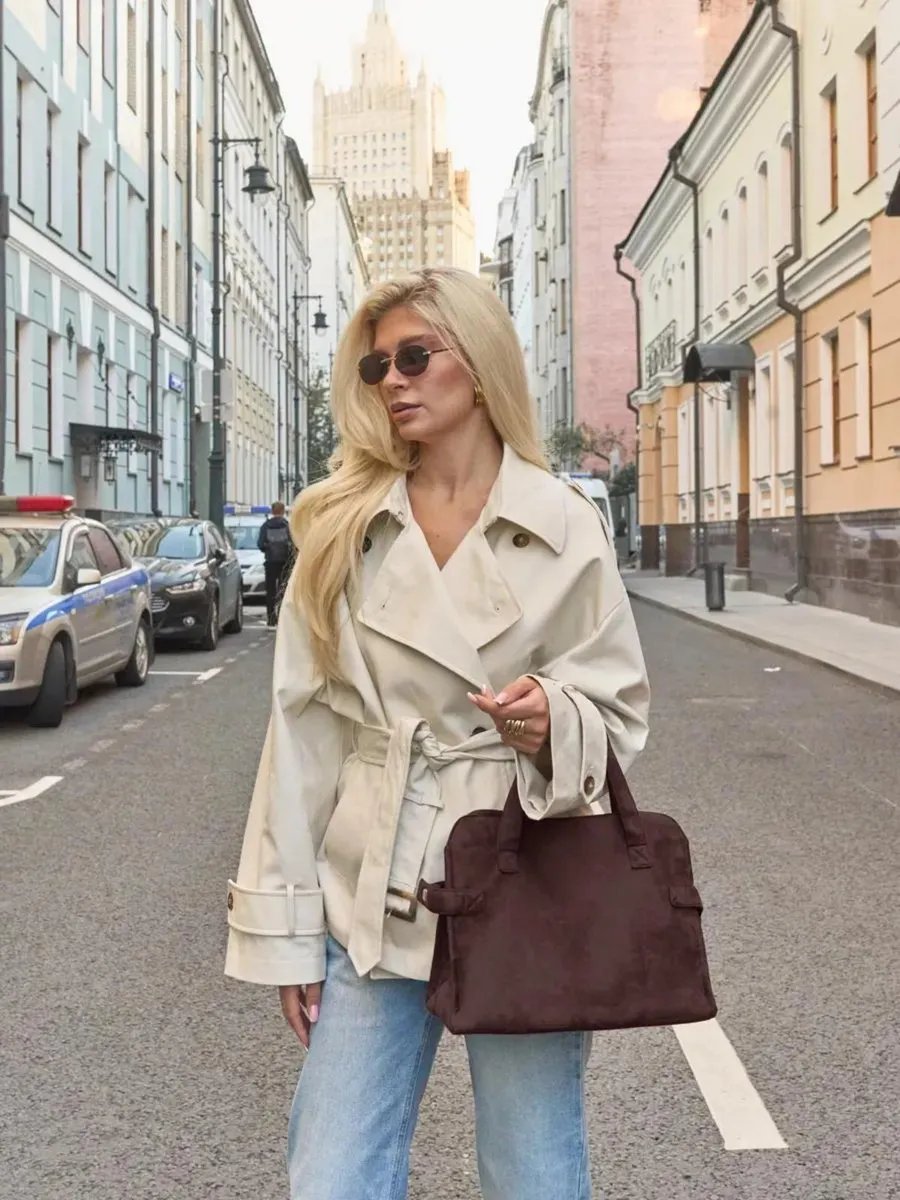 Сумка шоппер SARL WEAR полиэстер коричневый купить,NaN