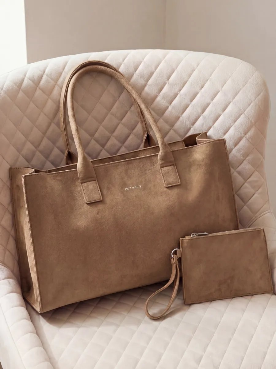 Сумка шоппер PIXI BAGS экокожа коричневый купить,NaN