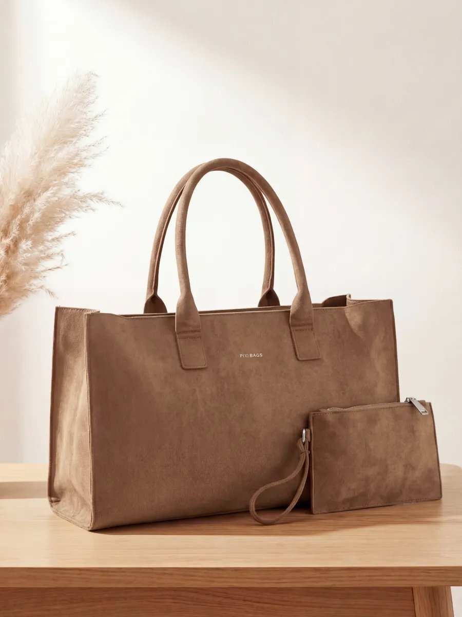 Сумка шоппер PIXI BAGS экокожа коричневый купить,NaN